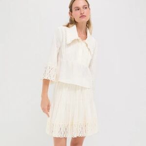 NWT Tuckernuck White Linen Eyelet Adele Skirt Sz XXL